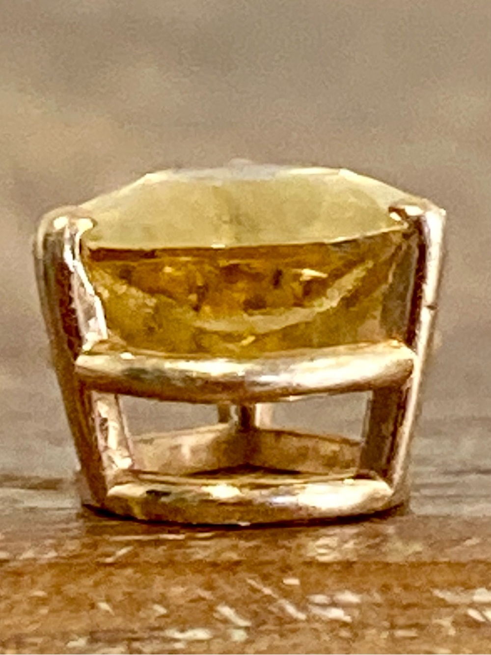 14K Gold Pendant with Yellow Pear-Cut Stone - Picture 8 of 17